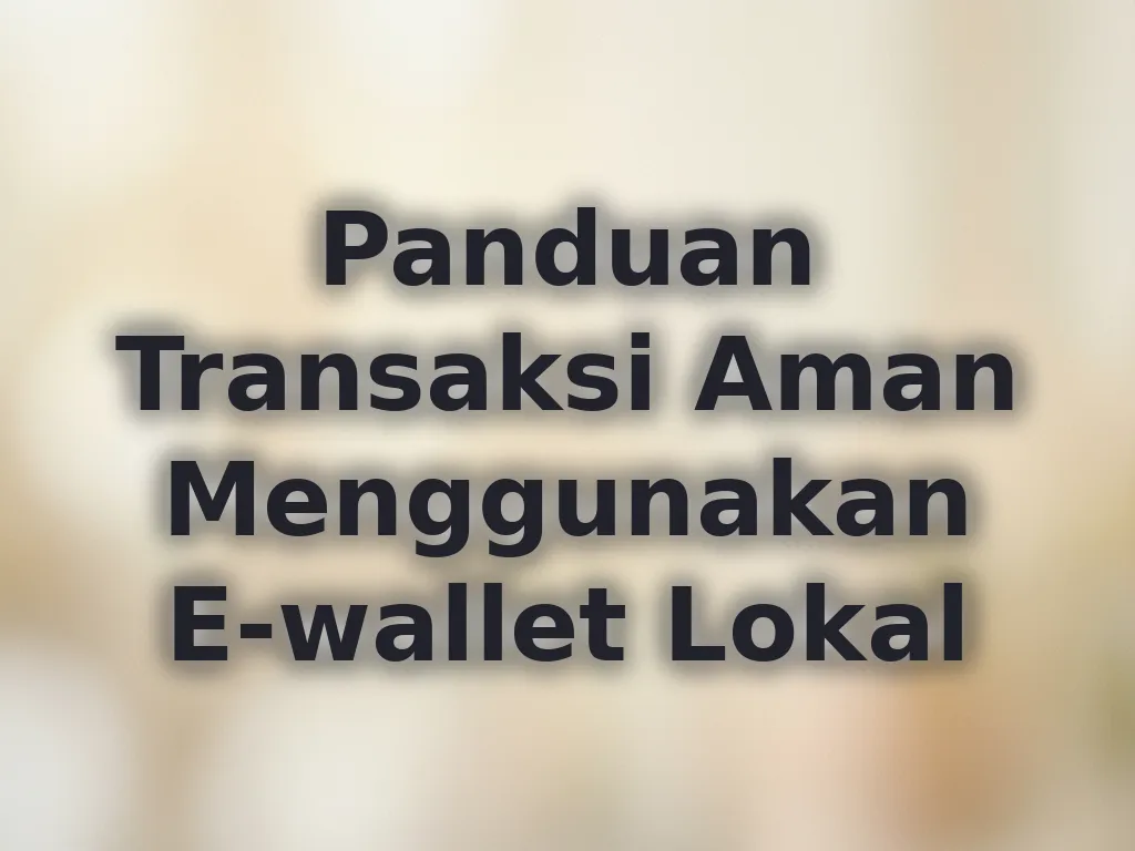 Panduan Transaksi Aman Menggunakan E-wallet Lokal